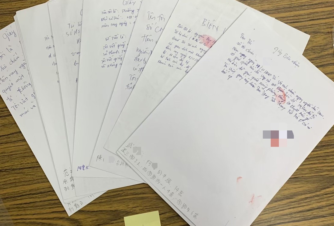 圖片說明：仲介公司人員逼迫不配合的移工簽下不實切結書，並威脅將移工通報為失聯。（記者徐煜勝翻攝）