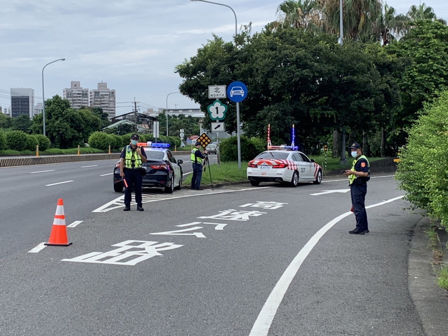圖片說明:因應國道重機活動,中市警將於境內各交流道部署警力,以確保國道交通秩序及行車安全。(記者謝榮浤翻攝)