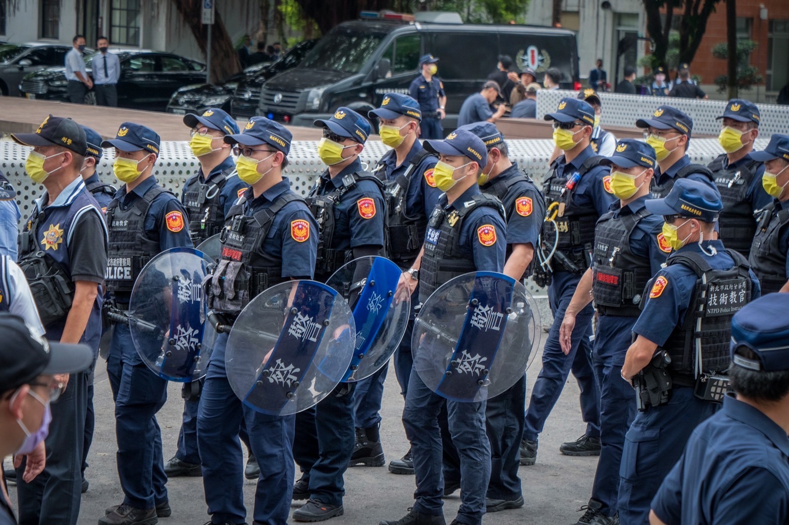 新北市警察局向中央申請機動保安警力6個分隊約240人，共同組成「祥和平安機動隊」。（記者楊國域翻攝）