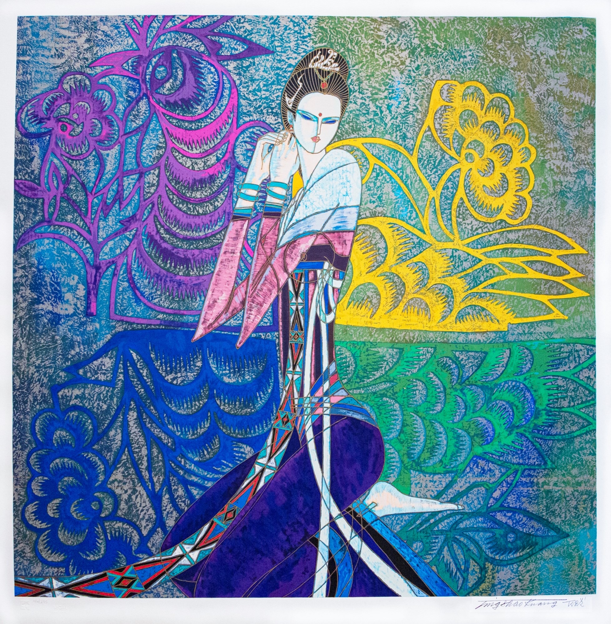 《仕女》為當日最具潛力畫作之一，因藝術家丁紹光的《白夜》曾被佳士德以200萬港幣售出。（圖/卡門畫廊提供）