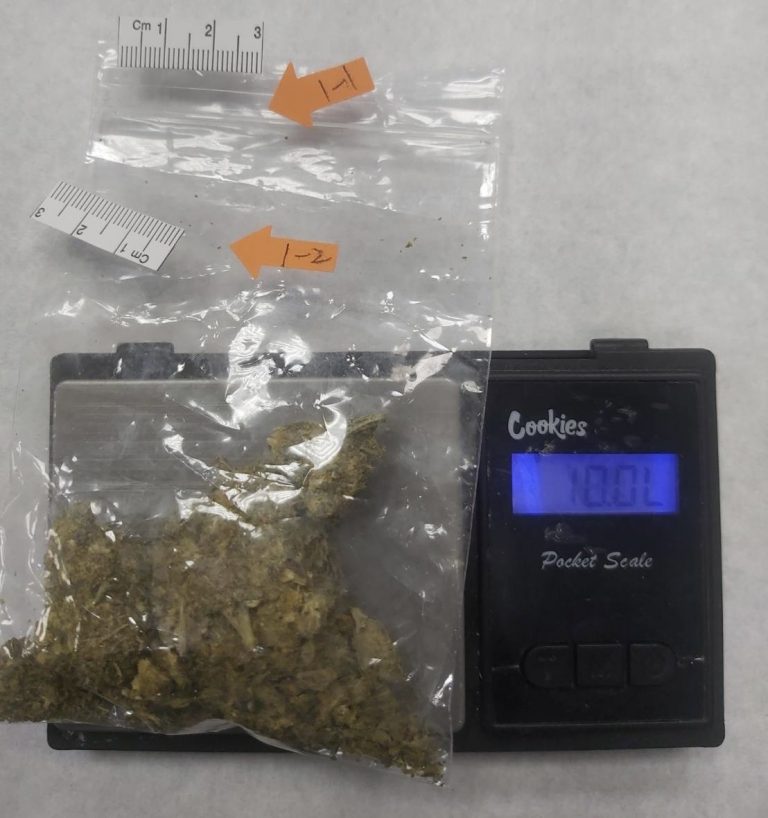 土城警方扣得第二級毒品大麻毛重90.2公克。(記者徐煜勝翻攝)