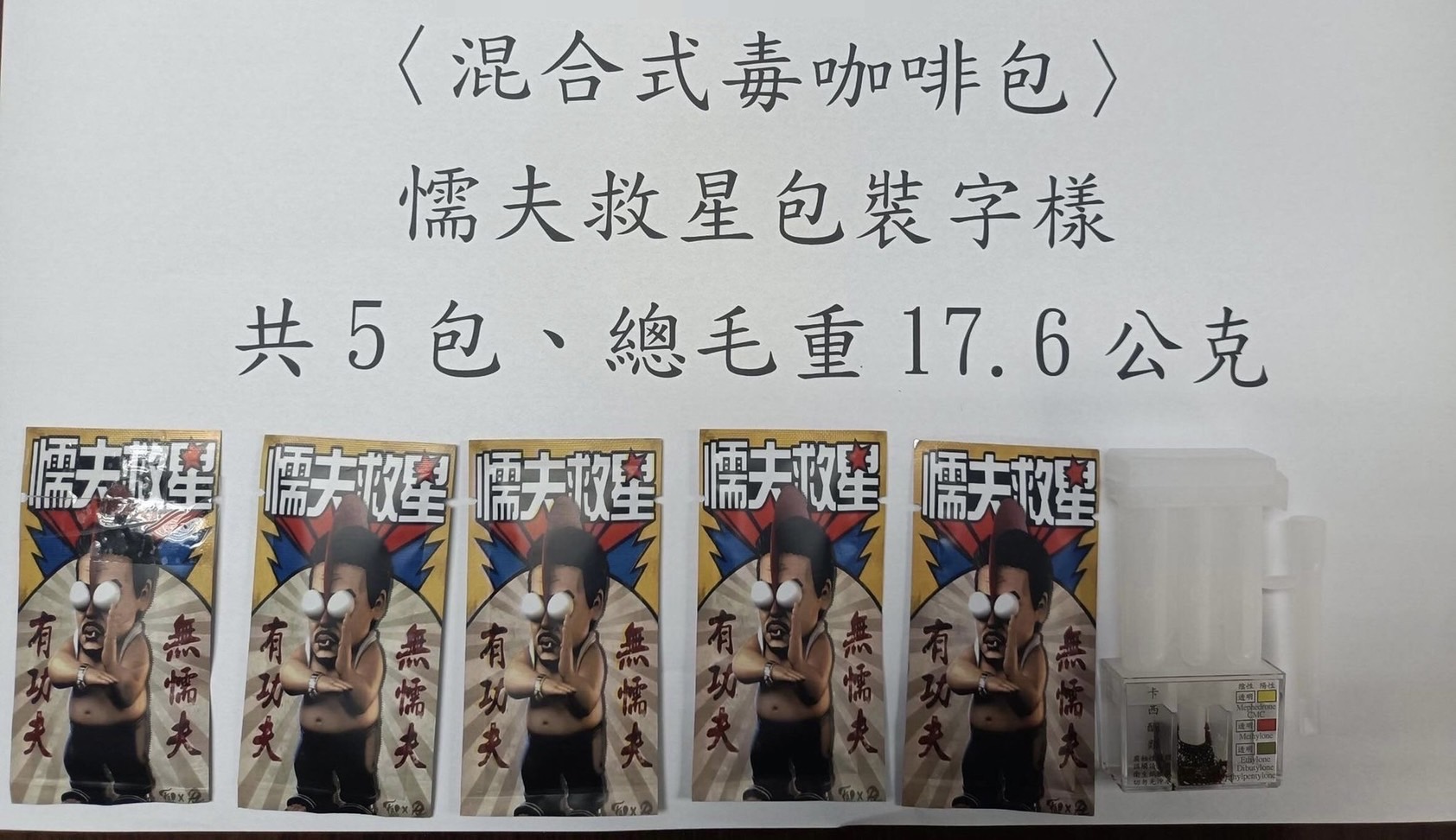 新北保大警巡邏攔檢到大輛毒品。（記者徐煜勝翻攝）