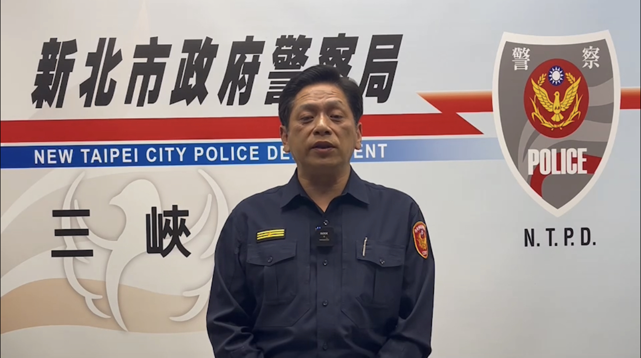 三峽分局長許城銘說明。(記者徐煜勝翻攝)
