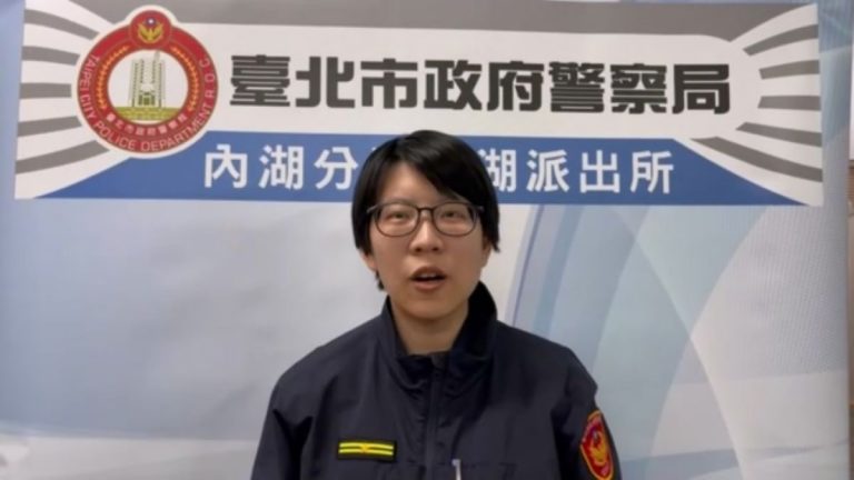 大湖派出所所長陳于涵說明。(記者宋紹誠翻攝)