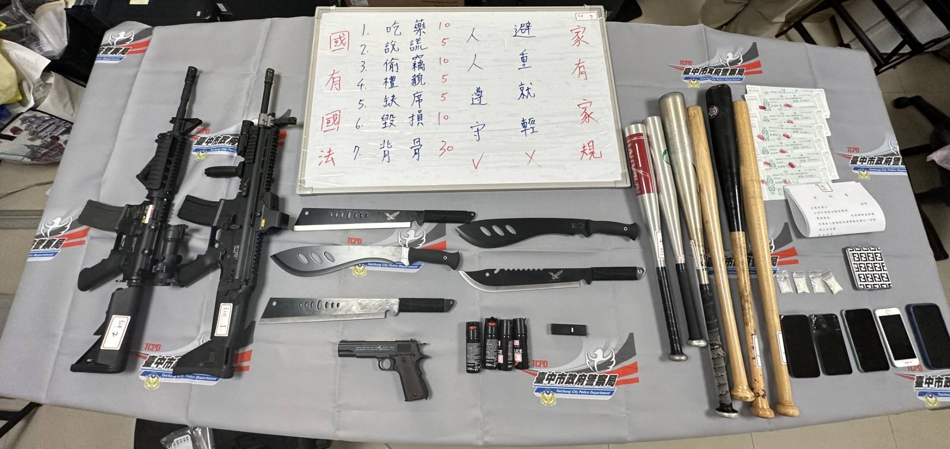 相關案情起獲證物。 (圖/記者林㤈輝翻攝)