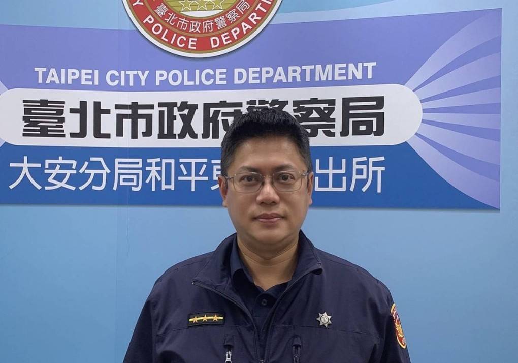 大安分局和平東路派出所警員吳榮晃。(記者林金聖翻攝)
