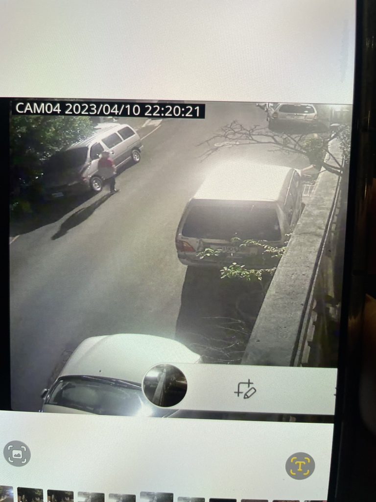 內湖槍擊案犯嫌開槍後步行離開身穿熊貓外套。（記者徐煜勝翻攝）