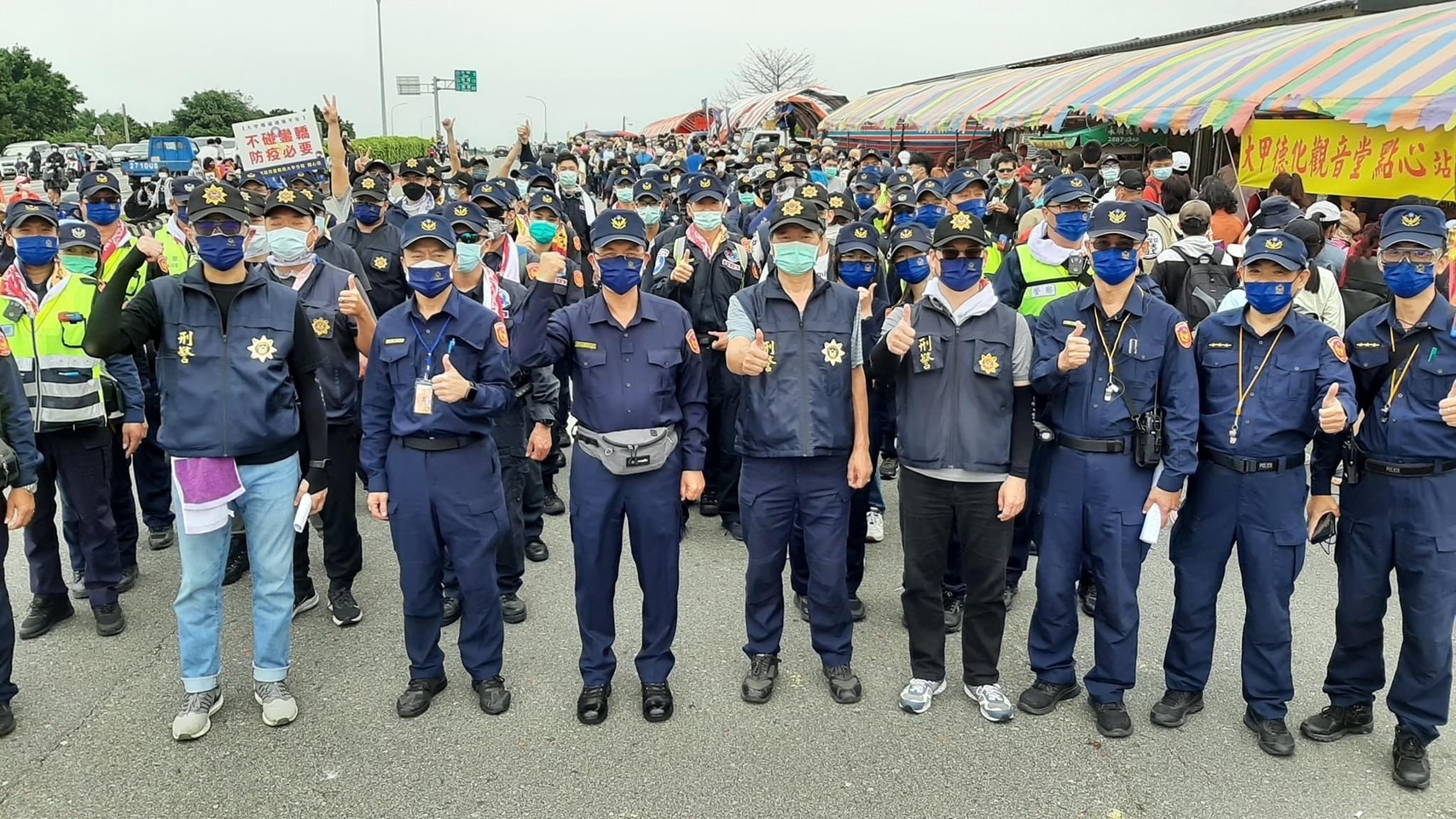 中市警全力動員伴駕大甲媽暴力零容忍! (圖/林㤈輝翻攝)