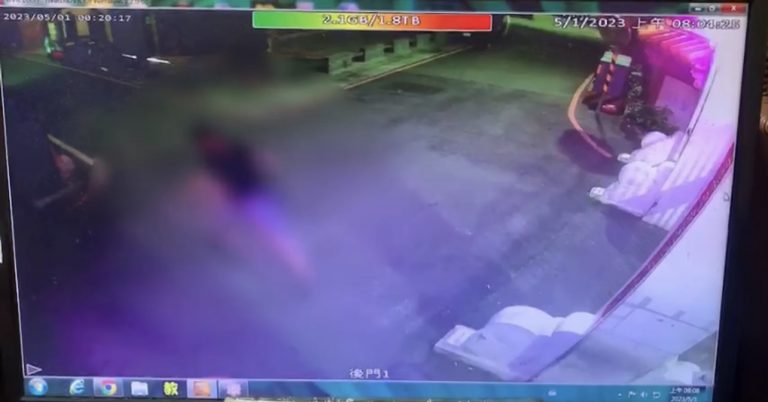 謝男犯後緊急逃離現場。(記者徐煜勝翻攝)