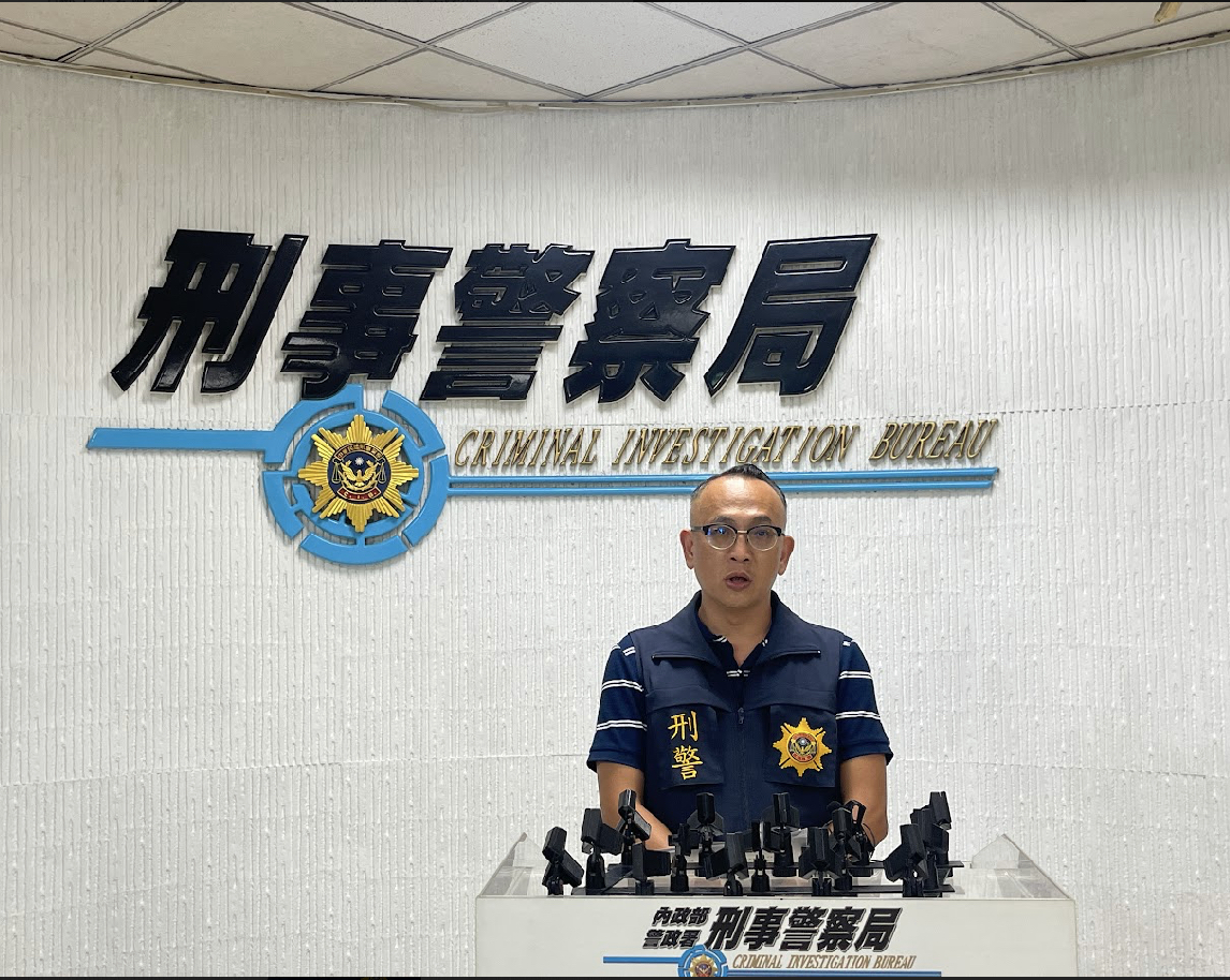 刑事局偵九大隊第一隊隊長陳烱昭自錄說明。(記者徐煜勝翻攝)