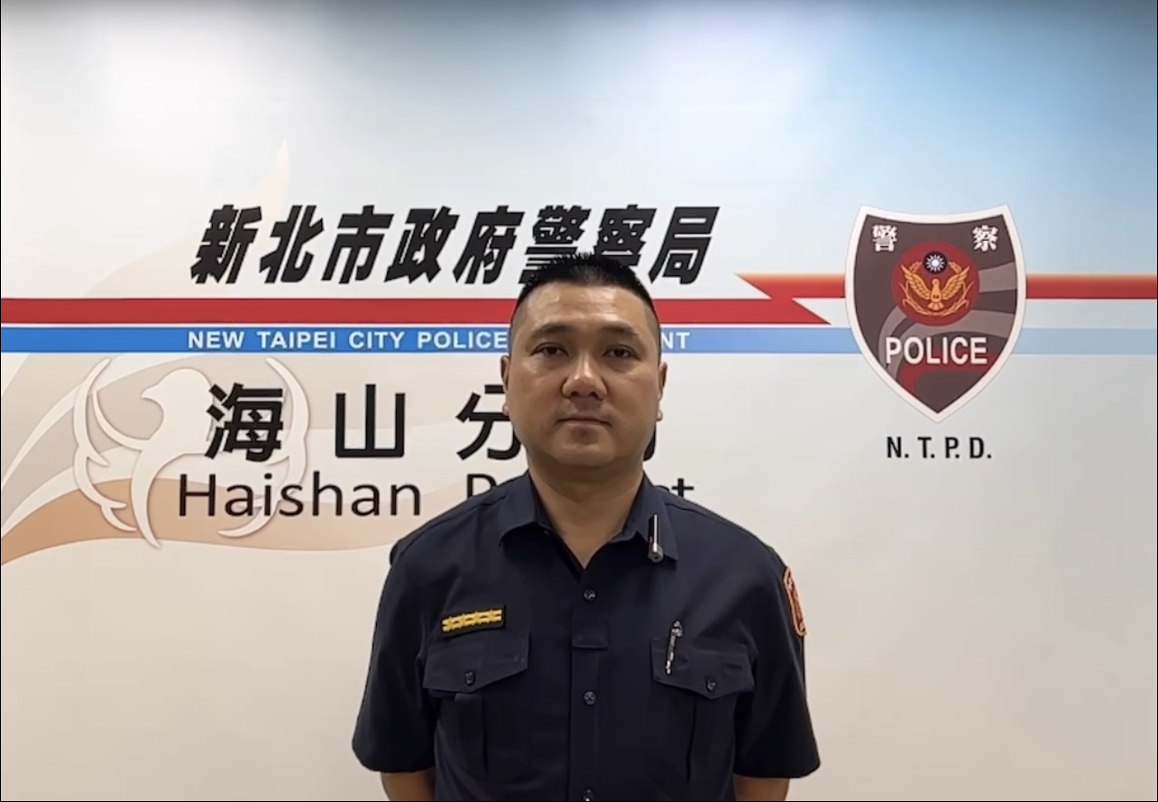 海山警分局副分局長林文隆說明。(記者徐煜勝翻攝)
