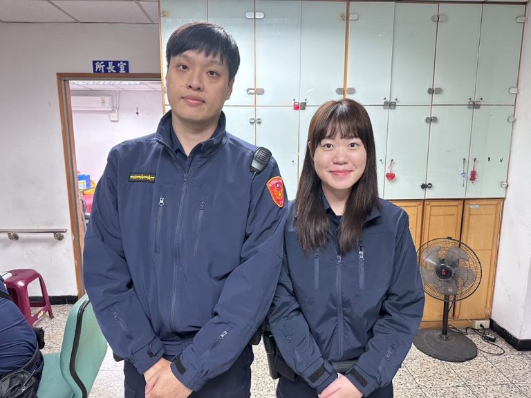 康樂派出所警員劉信甫(左)、張名鈞(右)。（記者薛秀蓮翻攝)