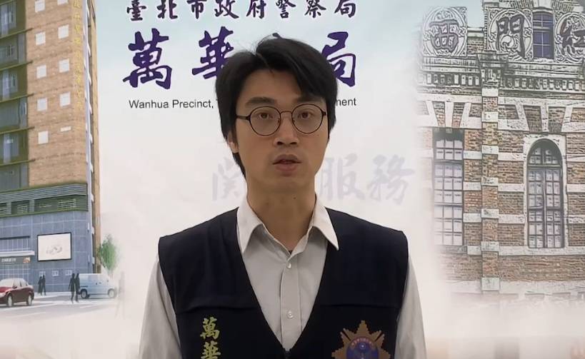 偵查隊副隊長黃冠豪說明。(記者林金聖翻攝)