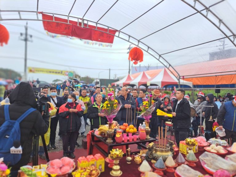 源福宮今為新宮地址舉辦動土典禮。（記者徐煜勝翻攝）