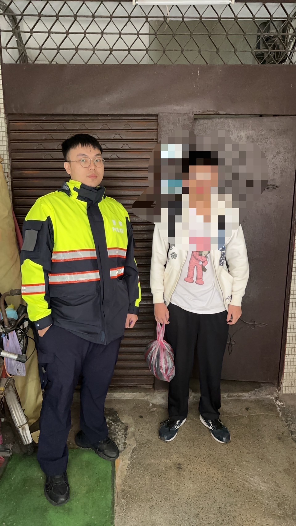 一名國三生跨年前夕離家出走,警方接獲報案後,成功尋獲失踪8天的少年。(記者黃荷琇 翻攝)