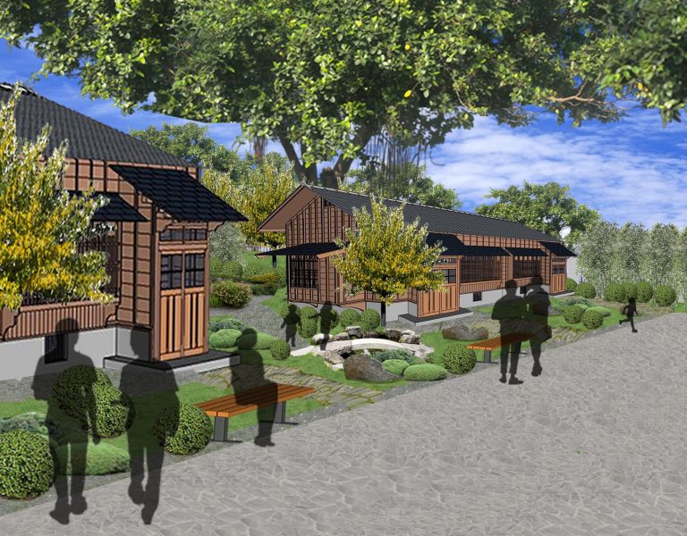 新竹少年刑務所職務官舍群修復再利用第一期工程，未來修復完工示意圖。（圖/記者黃溎芬翻攝）