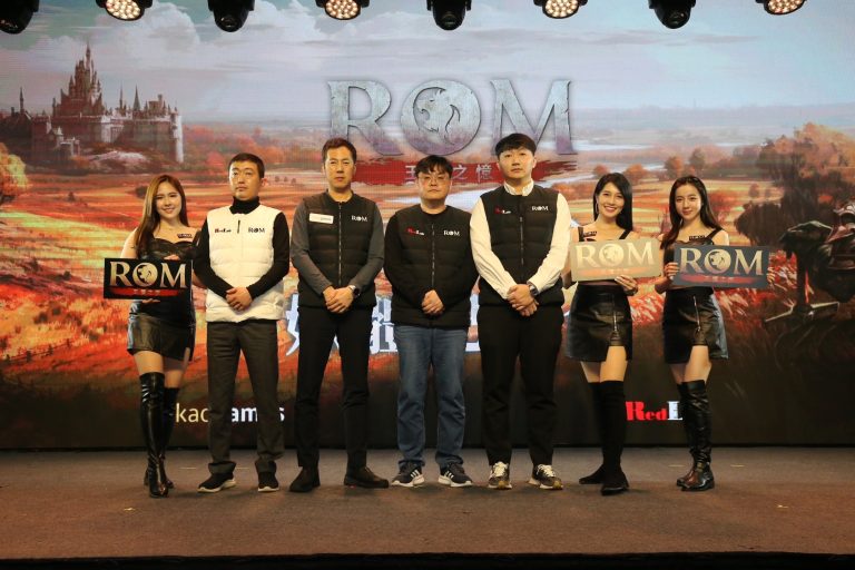 MMORPG《ROM:王權之憶》舉行台韓共同媒體記者會,創下業界首例,以連線韓國、台灣現場的形式同步進行。(照片/RedLab Games提供)