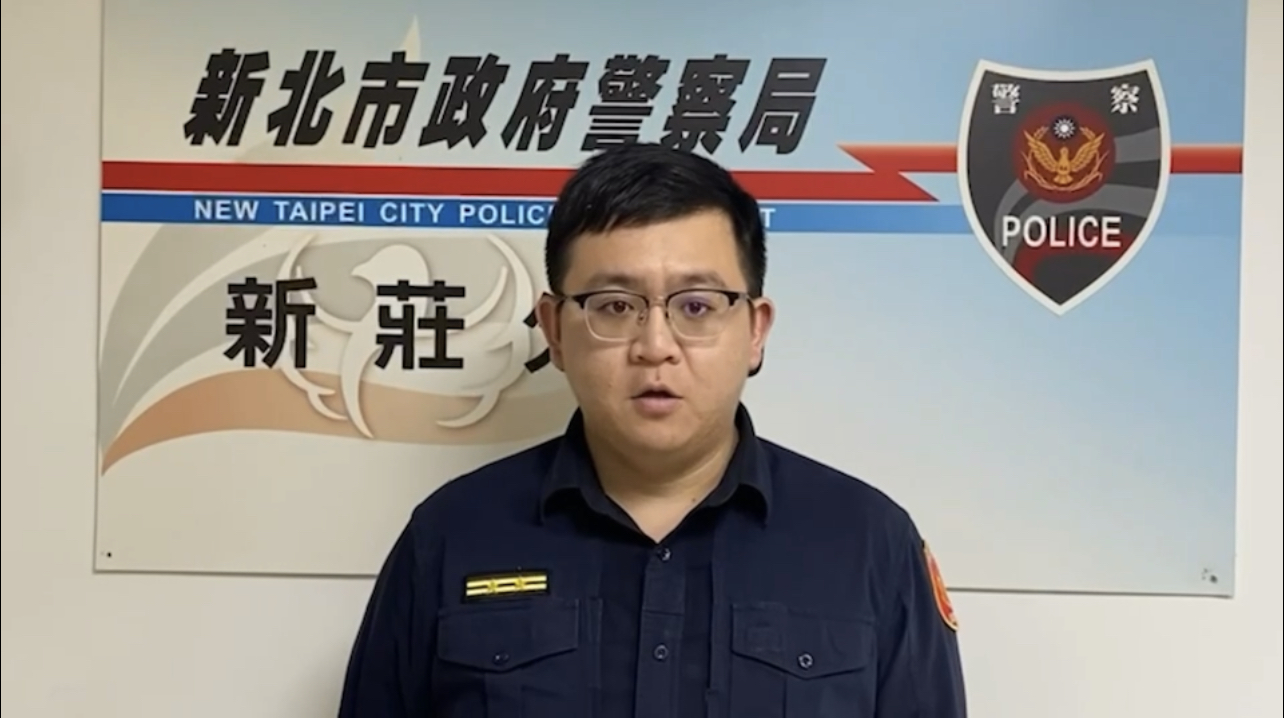 新莊警分局新莊所所長龔琦欽說明。（記者徐煜勝翻攝）