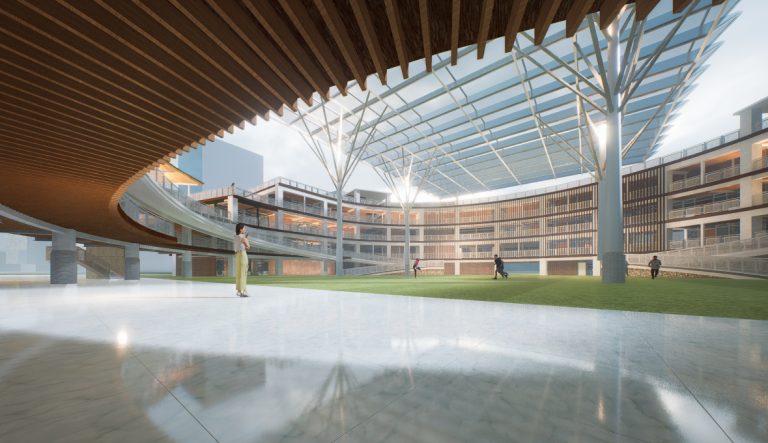 竹東客家文化大禾埕的示意圖。(圖/新竹縣政府提供)