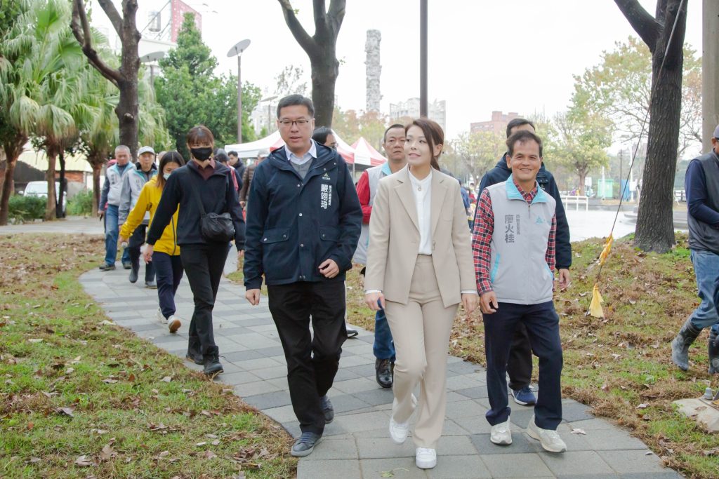客雅溪大公園首期改善完工,市長高虹安出席啟用典禮。(圖/記者林照東翻攝)