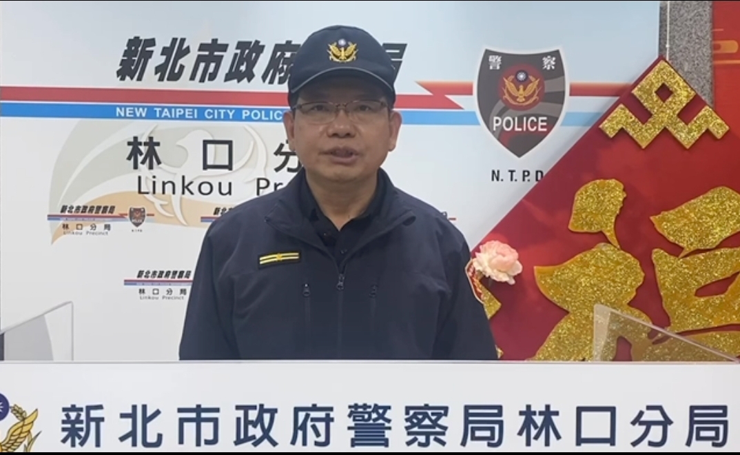 林口分局文林所所長莊政裕強調「酒後不開車,開車不喝酒」的宣導,呼籲市民共同努力,共創一個安全的交通環境。(記者黃荷琇 翻攝)