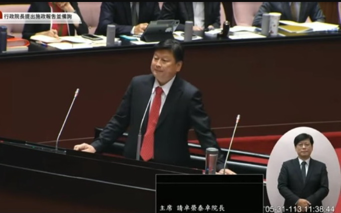 國民黨立院黨團總召傅崐萁質詢時,與卓榮泰言詞上針鋒相對,互不退讓。(國會頻道)