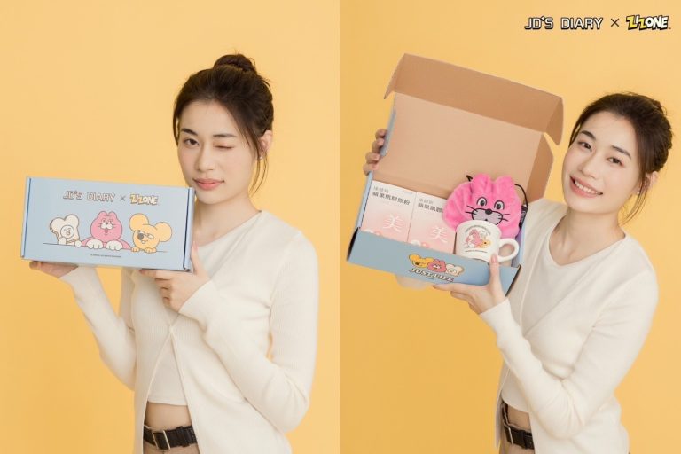 韓國超人氣插畫品牌-ZIZONE，與健定師聯名推出限量「康健妍 蘋果肌膠原粉」禮盒。(圖/健定師提供)