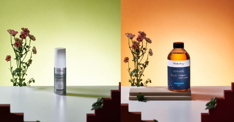 Proteckey 防蚊液(左)、天然無毒油畫洗筆液(右)。(圖/業者提供)