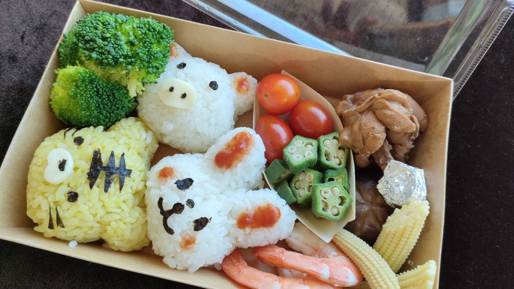 豐禾日笠好香米可愛動物飯糰的野餐盒,吸睛又令人躍躍欲試。(圖/記者黃溎芬翻攝)
