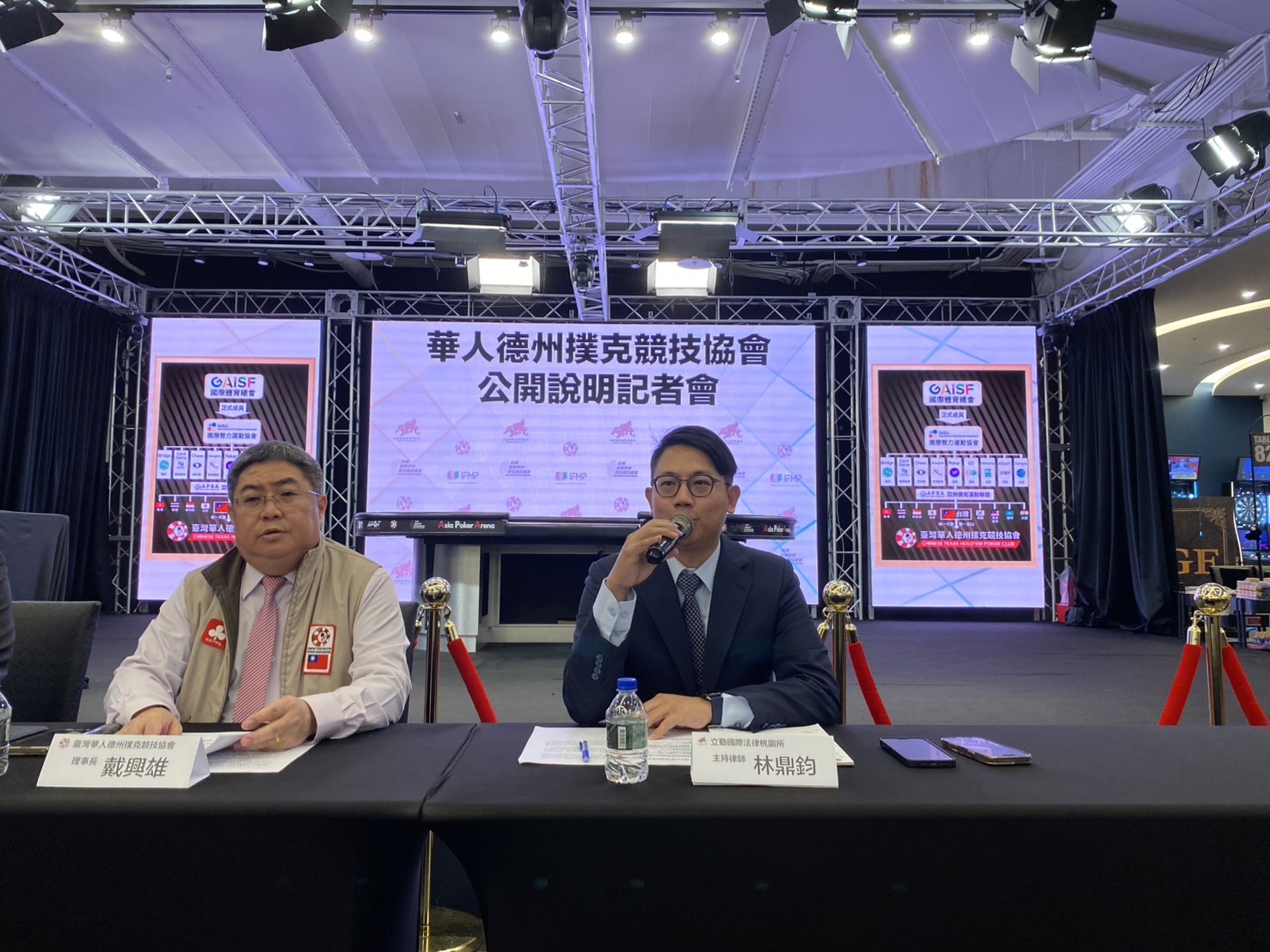 立勤國際法律桃園所主持律師林鼎鈞表示,IMSA「國際智力運動協會」去年11月16日正式將德州撲克競技列為智力運動、智力競技的運動項目。(記者包克明 攝)