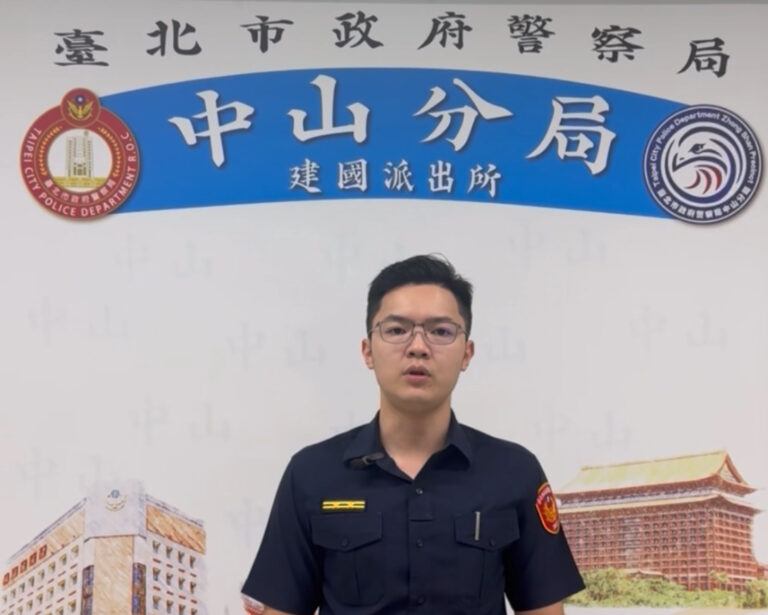 建國派出所所長陳毅樺。(圖/記者薛秀蓮 翻攝)