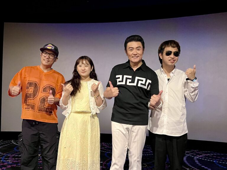 左起-范逸臣、林芳語、李㼈、羅文謙出席電影《突破：三千米的泳氣》試片會。(圖/春暉映像 提供)