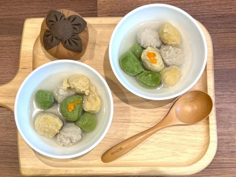 新竹縣團隊以創新料理「三色丸」參賽，展現高齡飲食的營養與巧思。（圖/記者黃溎芬拍攝）