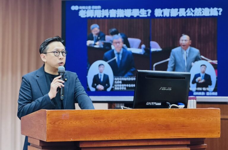 葛如鈞指出，教育部公文僅針對「小紅書」發警示，卻未對其他詐騙案件數量更高的平台提出提醒，質疑教育部「看顏色、選擇性執法」。(圖／葛如鈞國會辦公室)