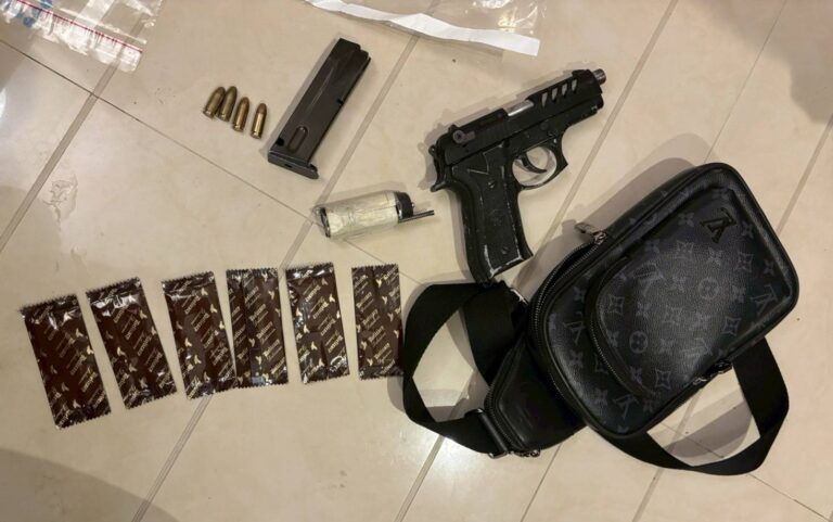 查獲改造槍枝及子彈。(圖/記者薛秀蓮 翻攝)