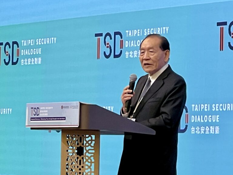 「2025 台北安全對話」由國防院董事長、一級上將霍守業致開幕詞。(記者/司徒 攝）