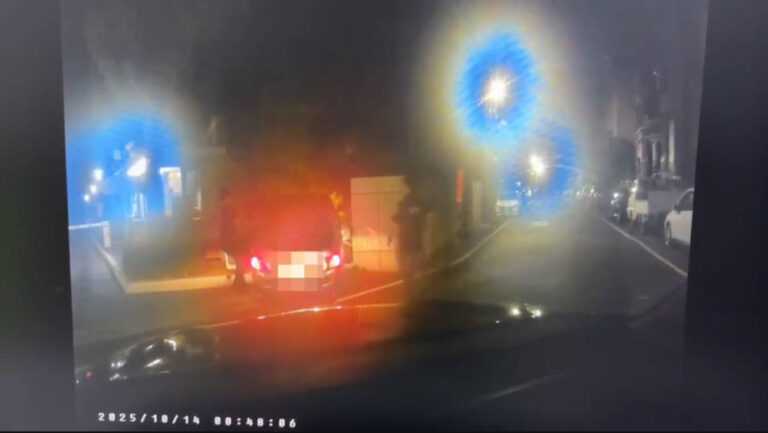 自小客車內共乘坐5人,除了拒捕的駕駛許男外,還載有26歲的石男(車主)、27歲莊男、25歲黃男,以及16歲陶姓少女。〈圖/記者蔡宗武翻攝〉