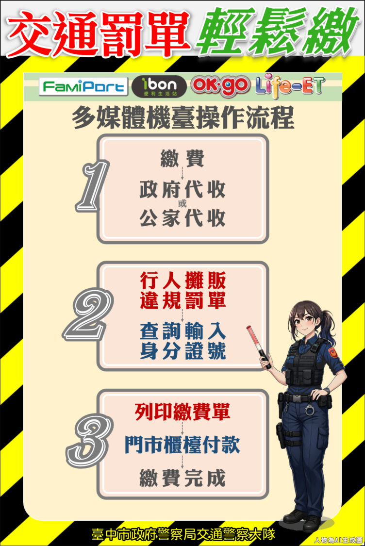從容繳罰單不再趕時間！ 警推便民新措施 「行人、慢車違規罰單」 12 月起超商可繳 - https://www.watchmedia01.com