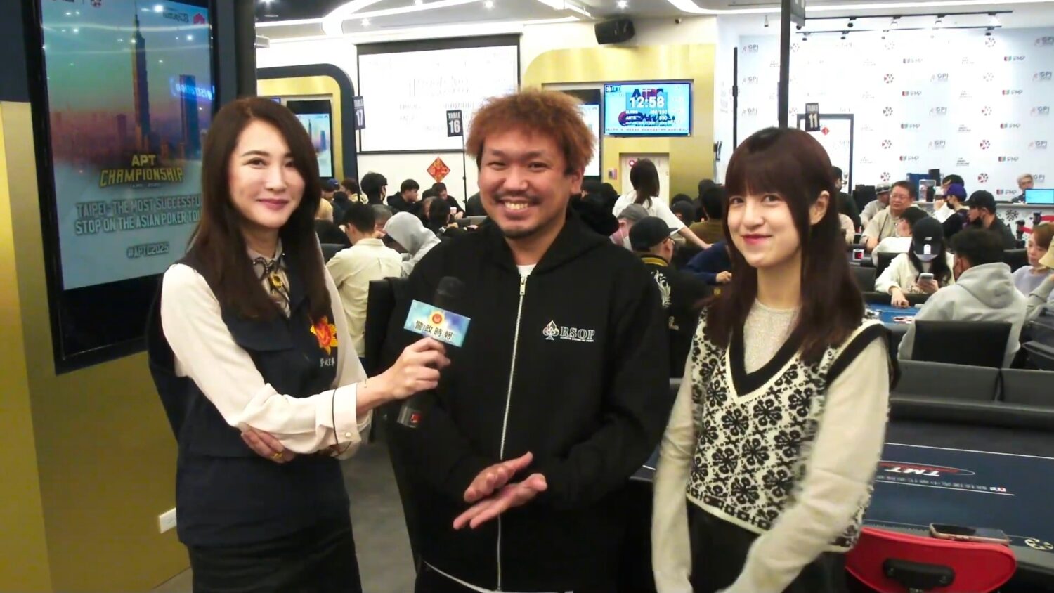 日本選手（圖中）表示台灣的美食和高質感的選手是促使他經常來台參賽的動力。（圖／記者 施立偉攝）