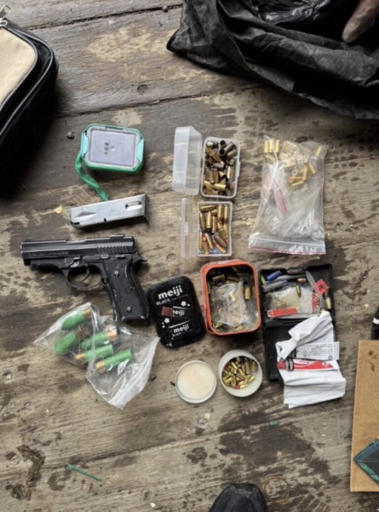 海巡署聯手霹靂小組破獲槍毒集團，起出大批槍械與毒品。（海巡署提供）