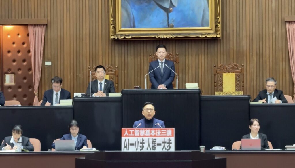 葛如鈞強調，「沒有台灣的晶片、沒有台灣的工程師，就沒有全世界 AI 的現在與未來」。（圖／葛如鈞國會辦公室）＿