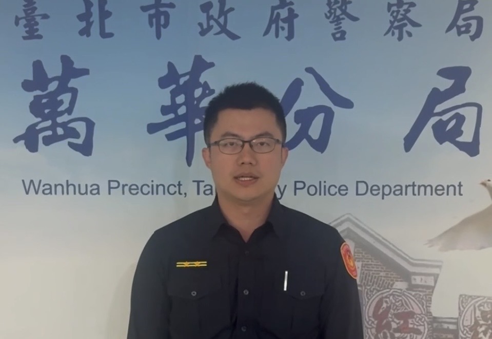 萬華分局西門町派出所所長陳韋勲案情說明。