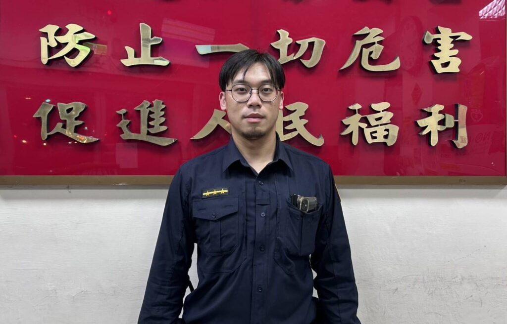 大同分局延平派出所警員陳鈞閔。（圖／記者 戴昱弘翻攝）