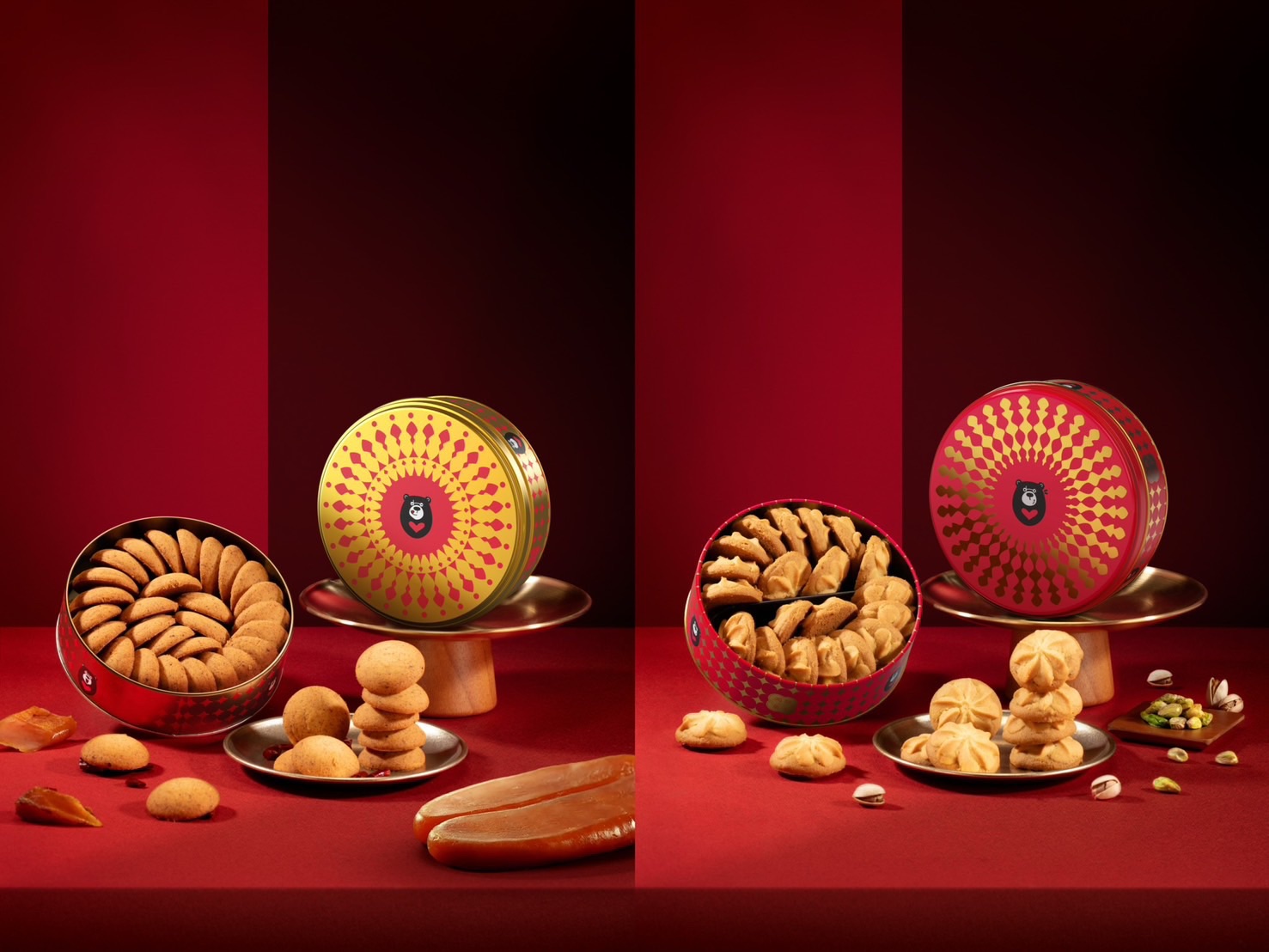 2026 春節重磅推出全台獨創，限定新品「開心果包心曲奇」與「烏魚子曲奇」。(圖/業者 提供)