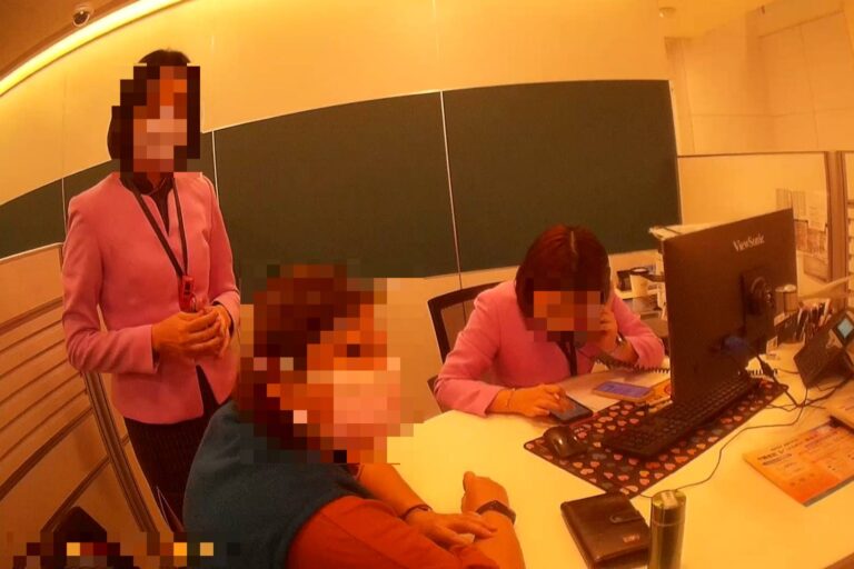 臺中市婦人誤信投資話術，至銀行準備匯出近百萬元，行員機警察覺異狀並通報警方到場勸說，成功攔阻詐騙（圖／記者林家嘉翻攝）