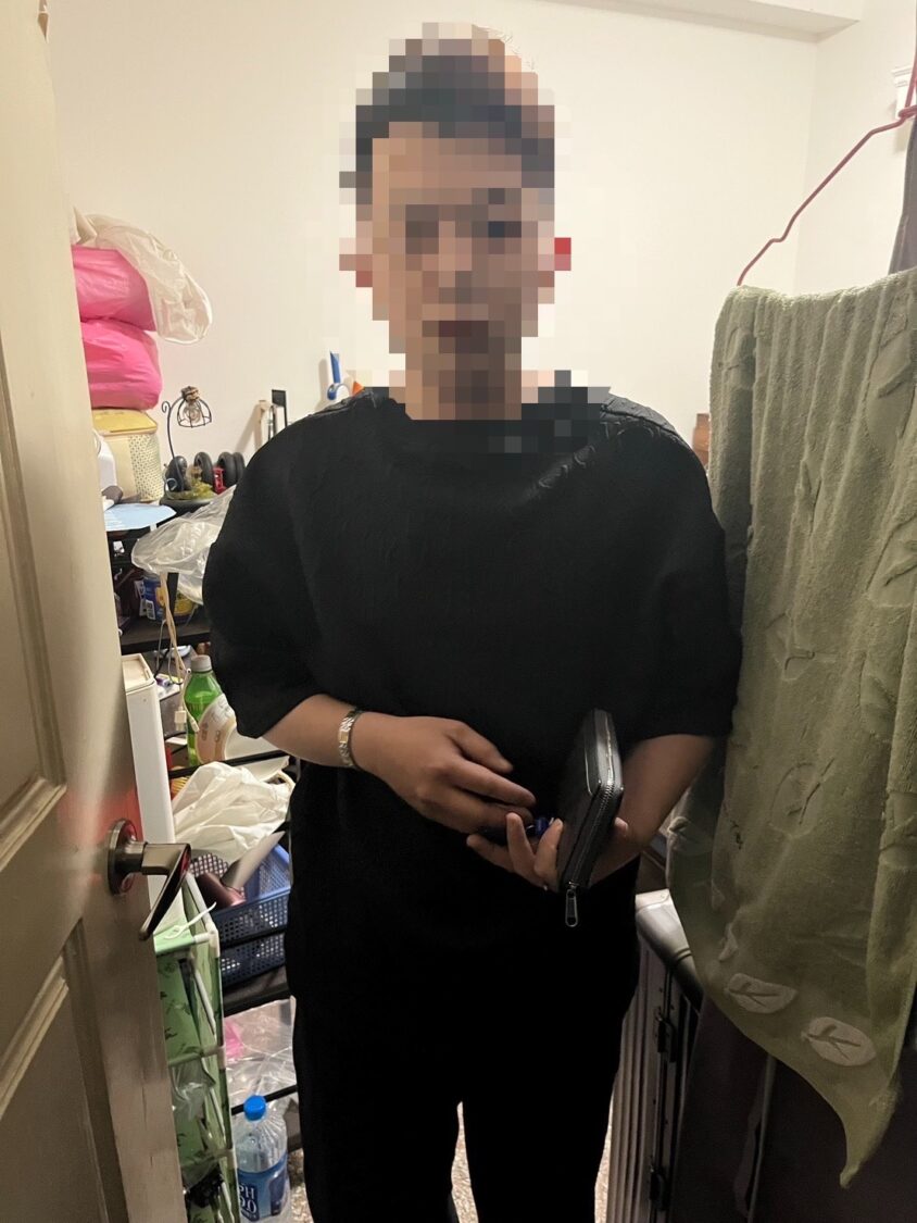 警方在新莊區查獲李嫌到案。（記者徐煜勝翻攝）