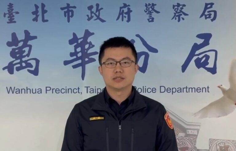 萬華分局西門町派出所所長陳韋勲案情說明。（圖／記者 趙靜姸翻攝）