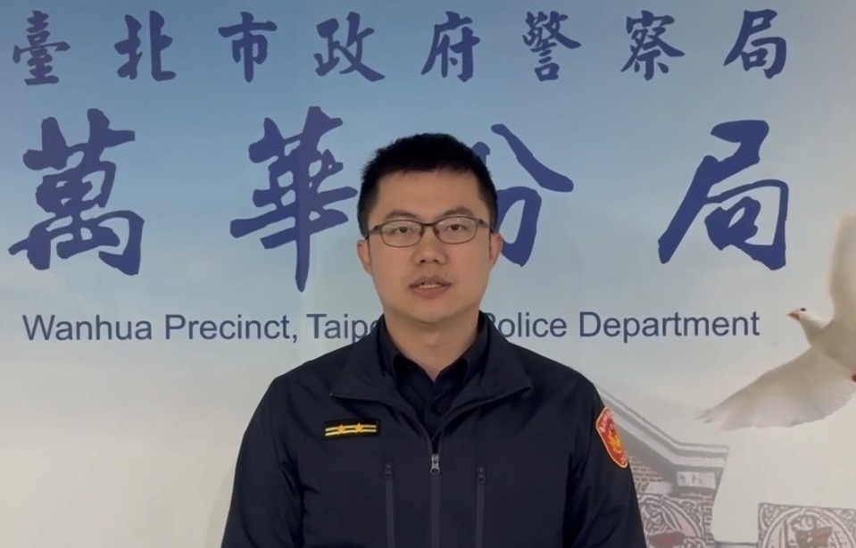 萬華分局西門町派出所所長陳韋勲案情說明。（圖／記者 趙靜姸翻攝）