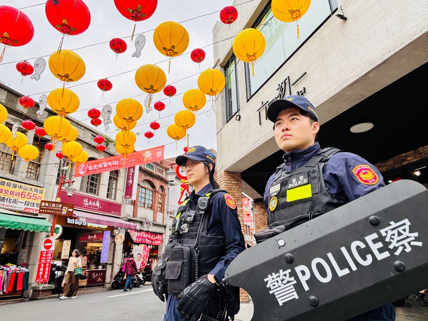 大同分局執行「2026臺灣年味在臺北」警力部署。(圖／記者戴昱弘 翻攝）