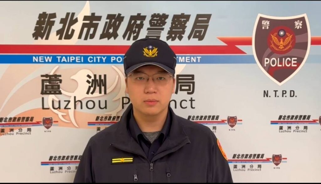 蘆洲分局延平所所長 忻厚成說明情況。(記者李健興翻攝)